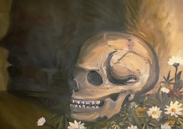 Peinture intitulée "La mort au passé si…" par L'Homme Aux Pieds De Caoutchouc, Der Man, Œuvre d'art originale