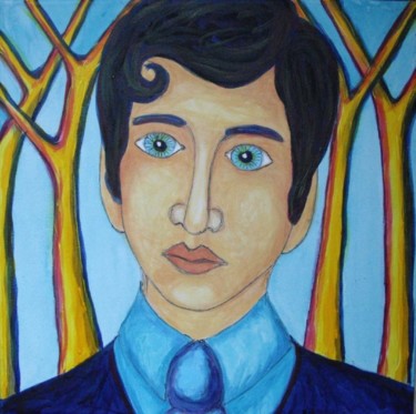 Painting titled "Adam" by L'Homme Aux Pieds De Caoutchouc, Der Man, Original Artwork