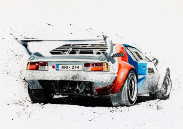 Painting titled "BMW M1" by Yvan Courtet, Original Artwork, Acrylic