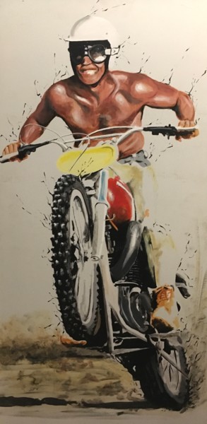 Painting titled "steve mc queen" by Yvan Courtet, Original Artwork, Acrylic