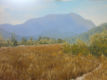 Painting titled "Fields,roads,mounta…" by Ярослав Кувшинов, Original Artwork, Oil