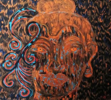 Peinture intitulée "Buddha" par Chantal Vieira, Œuvre d'art originale, Acrylique