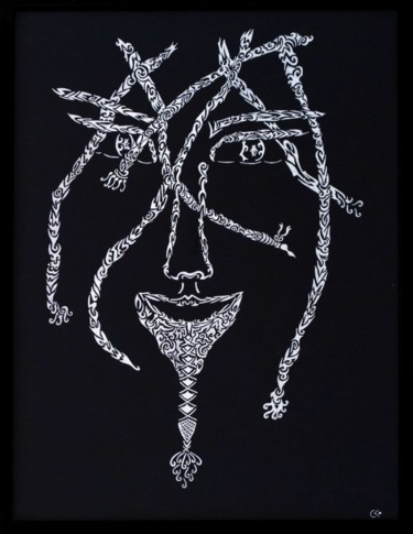 Dessin intitulée "Pirate" par Chantal Vieira, Œuvre d'art originale, Stylo gel