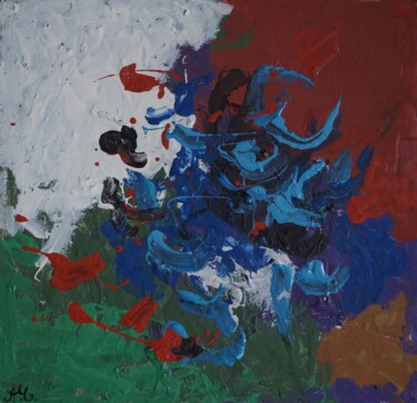 Pintura intitulada "The Demon of Spring." por Alexey Nickolay, Obras de arte originais, Óleo