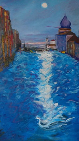 Peinture intitulée "Venise" par Vanessa Vergé, Œuvre d'art originale, Huile