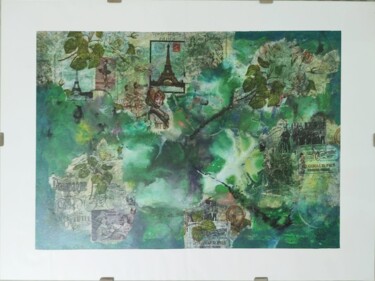 Painting titled ""Time travel"" by Claudiu Victor Gheorghiu, Original Artwork, Collages