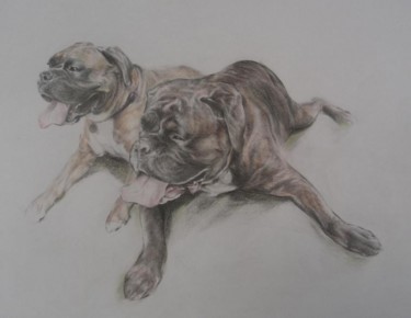 Drawing titled "Millie and Molly" by Claire Wallis, Original Artwork