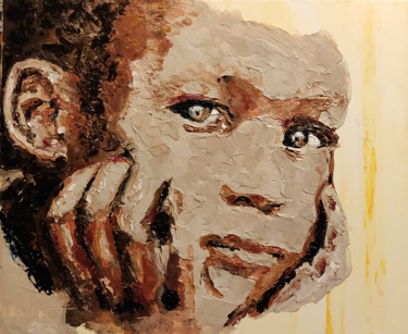 Картина под названием "African Kid" - William Chemin, Подлинное произведение искусства, Акрил Установлен на Деревянная рама…