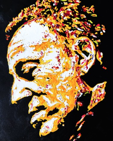 Painting titled "Bruce Springsteen..…" by William Chemin, Original Artwork, Acrylic