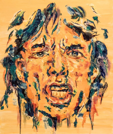 Painting titled "Miss You... Mick Ja…" by William Chemin, Original Artwork, Acrylic