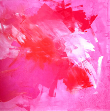 Painting titled "Pinkvibes" by Cyanlimo, Original Artwork, Acrylic Mounted on Wood Stretcher frame