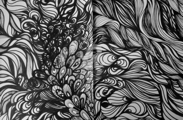 Dibujo titulada "MEDITATION 2" por Cyanna Jeph, Obra de arte original, Tinta