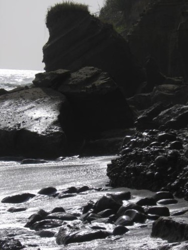 Photography titled "Rocky Shore" by Cynthia Brown Yackenchick, Original Artwork