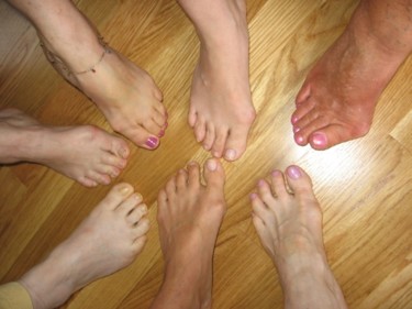 Photography titled "Family Feet" by Cynthia Brown Yackenchick, Original Artwork