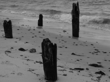 Photography titled "Old Pilings" by Cynthia Brown Yackenchick, Original Artwork