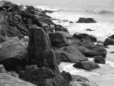Photography titled "Waves upon the Rocks" by Cynthia Brown Yackenchick, Original Artwork