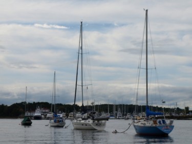Photography titled "The Sail Boats" by Cynthia Brown Yackenchick, Original Artwork