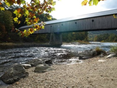 Photography titled "1872 VT Bridge" by Cynthia Brown Yackenchick, Original Artwork