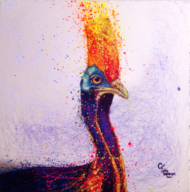 Peinture intitulée "Queen" par Cynthia Dormeyer, Œuvre d'art originale, Acrylique