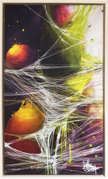 Peinture intitulée "Cocon entoilé" par Cynthia Dormeyer, Œuvre d'art originale, Acrylique