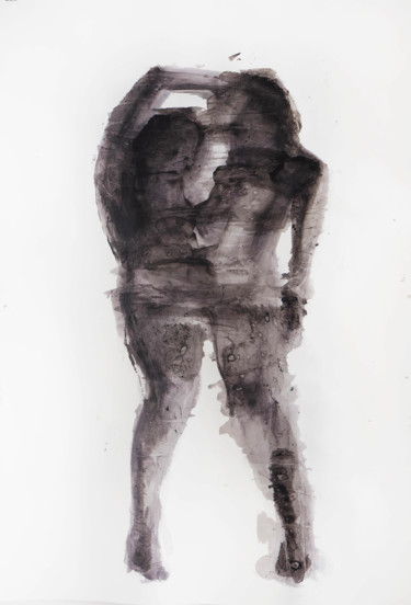 Картина под названием "(Untitled IV) Cleav…" - Cynthia Gregorova, Подлинное произведение искусства, Акварель