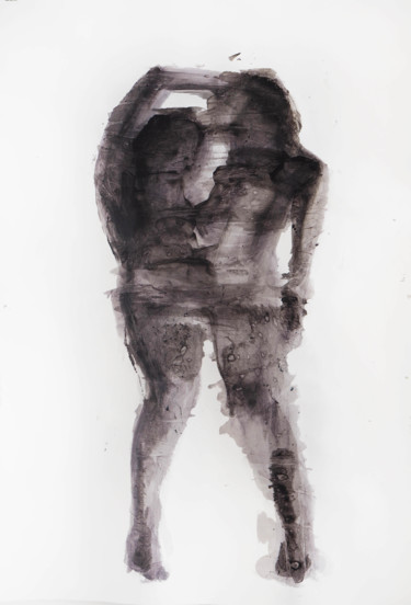 Schilderij getiteld "(Untitled IV) Cleav…" door Cynthia Gregorova, Origineel Kunstwerk, Aquarel