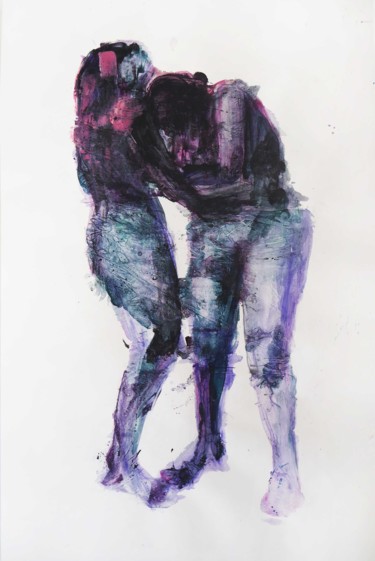 (Untitled VI) Cleavage Pittura intitolato "(Untitled VI) Cleav…" da Cynthia Gregorova, Opera d'arte originale, Acrilico
