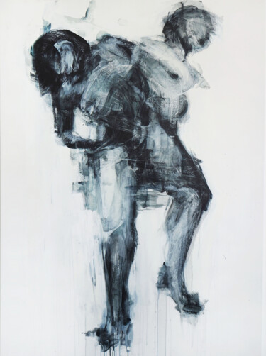 Painting titled "Dedicaded to dance…" by Cynthia Gregorova, Original Artwork, Oil Mounted on Wood Stretcher frame