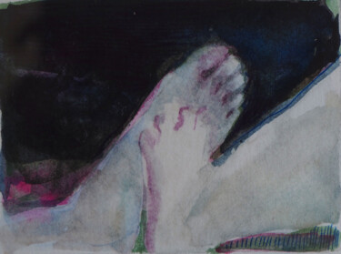 Peinture intitulée "Night touches" par Cynthia Gregorova, Œuvre d'art originale, Aquarelle
