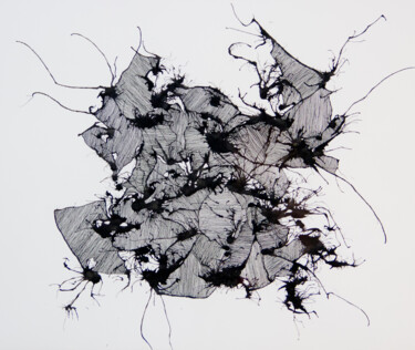 Disegno intitolato "Rhizome" da Cynthia Marbaix, Opera d'arte originale, Inchiostro