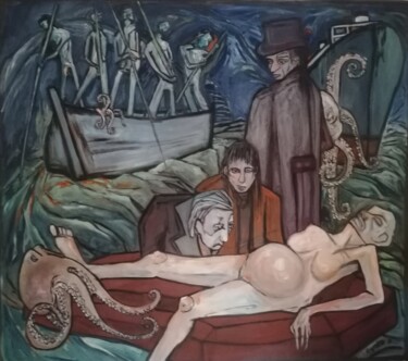 Pittura intitolato "Reborn" da Cynthia Pedrosa, Opera d'arte originale, Olio Montato su Telaio per barella in legno