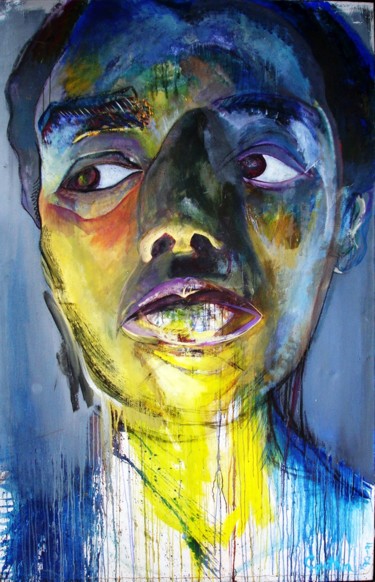Peinture intitulée "Self-portrait" par Cynthia Ruffin, Œuvre d'art originale, Acrylique
