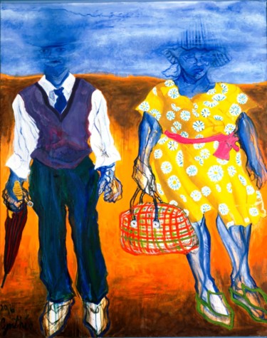 Painting titled "Study for Zulu Coup…" by Cynthia Ruffin, Original Artwork, Acrylic