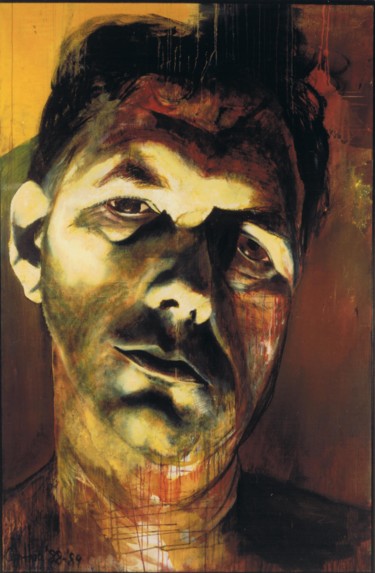 Malerei mit dem Titel "Portrait of Wolgang…" von Cynthia Ruffin, Original-Kunstwerk, Öl