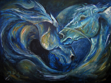 Malerei mit dem Titel "DULCE EMBELESO" von Cynthia Saenz Sancho, Original-Kunstwerk, Acryl