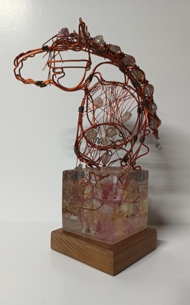 Sculpture intitulée "Ikarus" par Cynthia Saenz Sancho, Œuvre d'art originale, Fil de fer