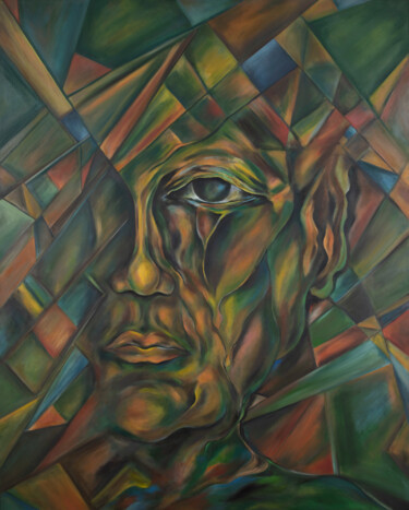 Malerei mit dem Titel "I AM" von Cynthia Tudor, Original-Kunstwerk, Öl Auf Keilrahmen aus Holz montiert