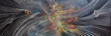 Pittura intitolato "Gravitation waves" da Cyprian Hołownia, Opera d'arte originale, Pennarello