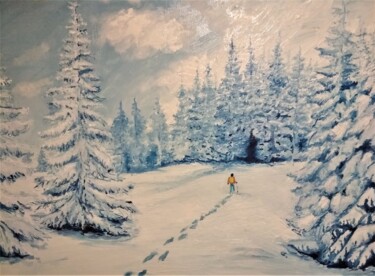 Peinture intitulée "Winter" par Cyprian Hołownia, Œuvre d'art originale, Huile