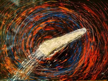 Painting titled "Omuamua" by Cyprian Hołownia, Original Artwork, Acrylic