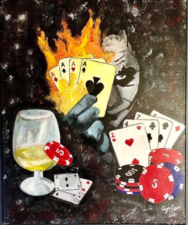 Painting titled "Cash out" by Cyrlo, Original Artwork, Acrylic