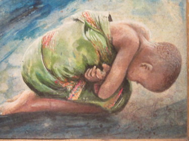 Painting titled "Rwanda 93" by Hubert Cyr-Antoine, Original Artwork, Watercolor