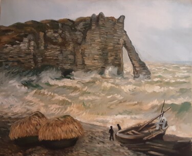 绘画 标题为“Etretat copie Monet” 由Cyriaque Millet, 原创艺术品, 油