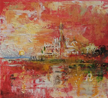 Painting titled "Venise" by Cyriaque Millet, Original Artwork, Wax
