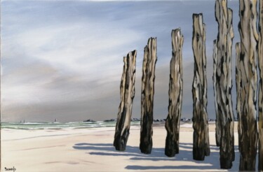 Schilderij getiteld "Saint Malo, les bri…" door Cyril Beaufils, Origineel Kunstwerk, Acryl