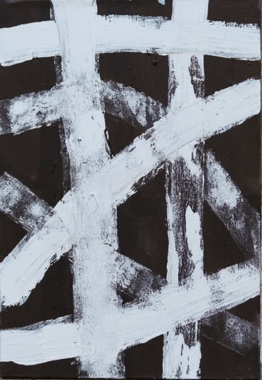 Painting titled "Black and white" by Cyril Chiron, Original Artwork