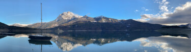Photography titled "lac serre poncon" by Cyril Comtat, Original Artwork, Digital Photography