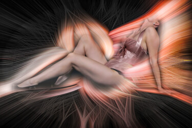 Photographie intitulée "Glisse sur la peau" par Cyril Comtat, Œuvre d'art originale, Photographie numérique