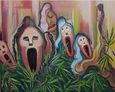 Картина под названием "Year of Shock" - Cyril Harris, Подлинное произведение искусства, Масло