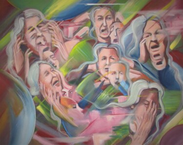 Painting titled "I heard her cry" by Cyril Harris, Original Artwork, Oil